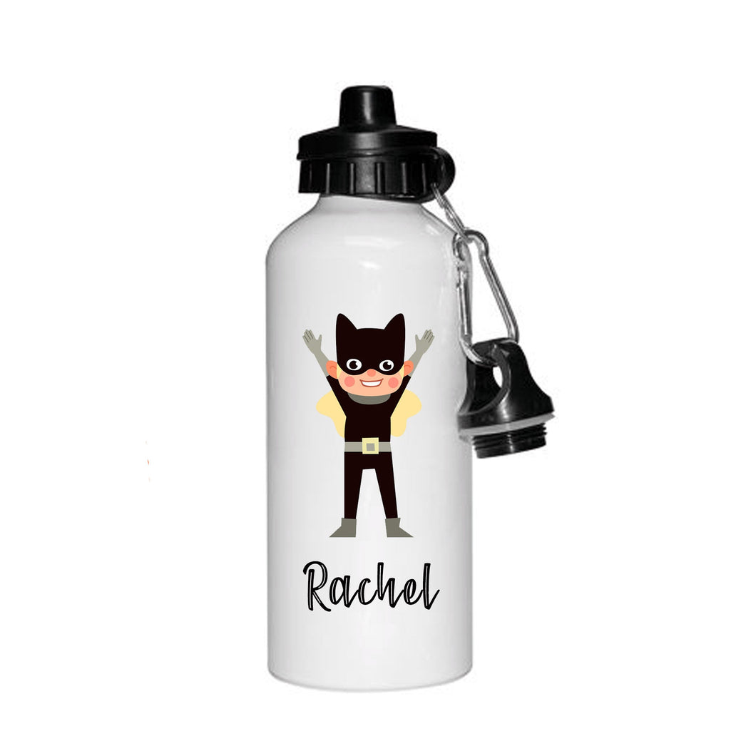 Personalised Girls Superhero Drinking Personalised Water Bottle Flash - Back to School